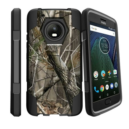 Case for Motorola Moto G5 Plus| G Plus (5th Gen) [ Shock Fusion ] Hybrid Layers and Kickstand Case Camo (Moto G5 Plus Best Cover)