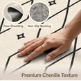 thumbnail image 6 of ODIKA 3'x5' Beige Black Diamond Geometric Washable Accent Rug Inspired Lattice Motifs With Traditional for Bedside, Nursery Room, Pet Friendly & Non-Shedding, 6 of 7