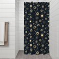 thumbnail image 2 of Dark Blue Sun Moon Star Pattern Shower Curtain 36"x72" ,Bathroom Decorative Shower Curtains Set with 12 Hooks,Modern Waterproof Washable Shower Curtain, 2 of 6