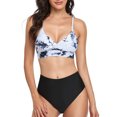 thumbnail image 1 of Nuevo traje de baño dividido para mujer Traje de baño sexy casual con estampado de teñido anudado Fridja  nalpqowj21428, 1 of 7