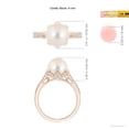 thumbnail image 5 of ANGARA Vintage Style Freshwater Cultured Pearl Ring in 14K Rose Gold for Women | June Birthstone, Birthday, Anniversary, Jewelry Gift for Women | Pearl Ring, 5 of 8