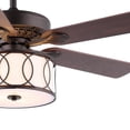 thumbnail image 5 of JONATHAN Y Circe 52" 3-Light Transitional Glam Drum Shade LED Ceiling Fan With Remote, Oil Rubbed Bronze/White, 5 of 10