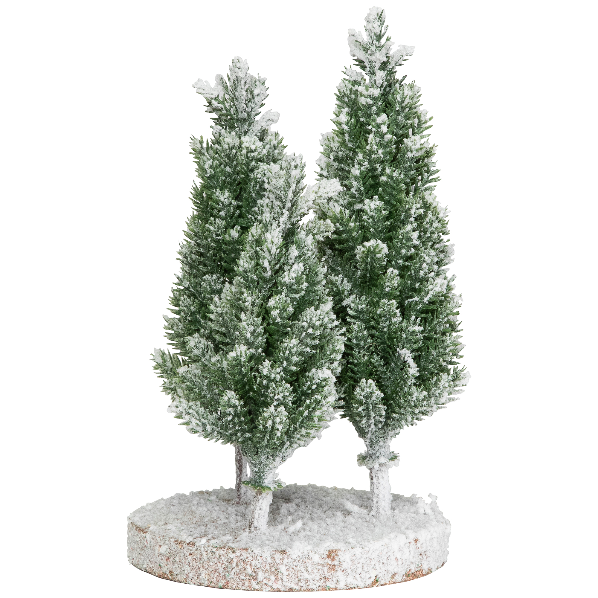 Northlight Real Touch™ Frosted Trio of Pine Trees Christmas Decoration - 8" - Unlit