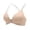 Khaki, variant on Women's Seamless Front Closure Back Strappy Push Up Bra Khaki L