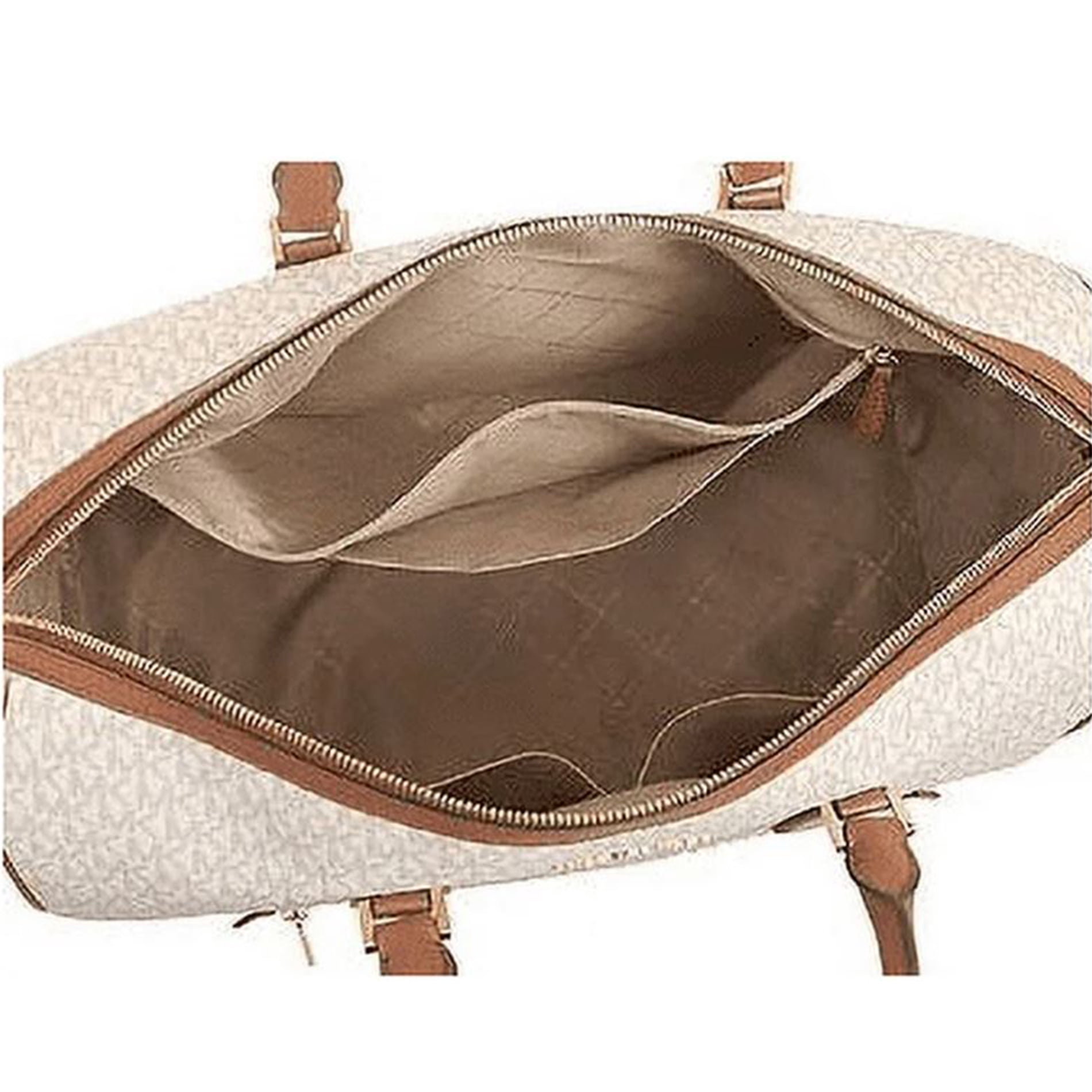 Michael Kors Travel Large Duffle Bag In PVC Signature (Vanila)