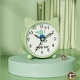 thumbnail image 4 of Pequeño reloj de noche silencioso de metal con función de luz, despertador decorativo sin tictac, 4 of 5