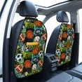 thumbnail image 3 of Pofeuu Balls Print 2 Pack PU Leather Kick Mat Back Seat Protector, Universal Car Seat Back Organizer, Waterproof Backseat Protector For Most Car, 3 of 8