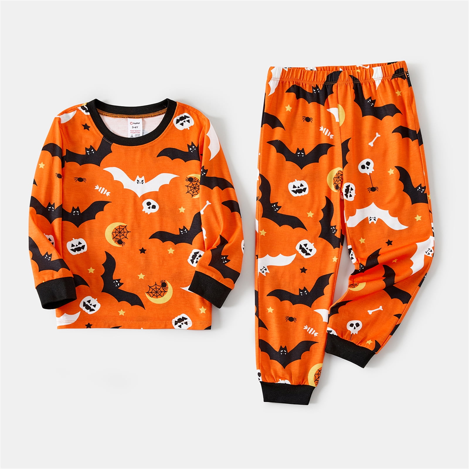 Christmas Bear and Letter Print Family Matching Raglan Long-sleeve Pajamas Sets (Flame Resistant)