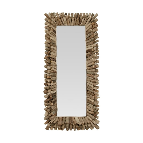 Creative Co-Op Big Driftwood Framed Wall Mirror, Natural