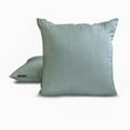 thumbnail image 3 of The HomeCentric Plain Pillow Covers Dusky Blue Pack of 2, 22"x22" (55x55 cm) Throw Pillow Cover, Art Silk Plain, Solid Throw Pillowcase For Couch, Solid Pattern Modern Style - Dusky Blue, 3 of 5