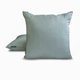 thumbnail image 3 of Fundas de almohada lisas HomeCentric en azul oscuro (paquete de 2), 60 x 60 cm (24 x 24 pulgadas), de seda artística, para sofá, con estampado liso, estilo moderno - Azul oscuro, 3 of 5