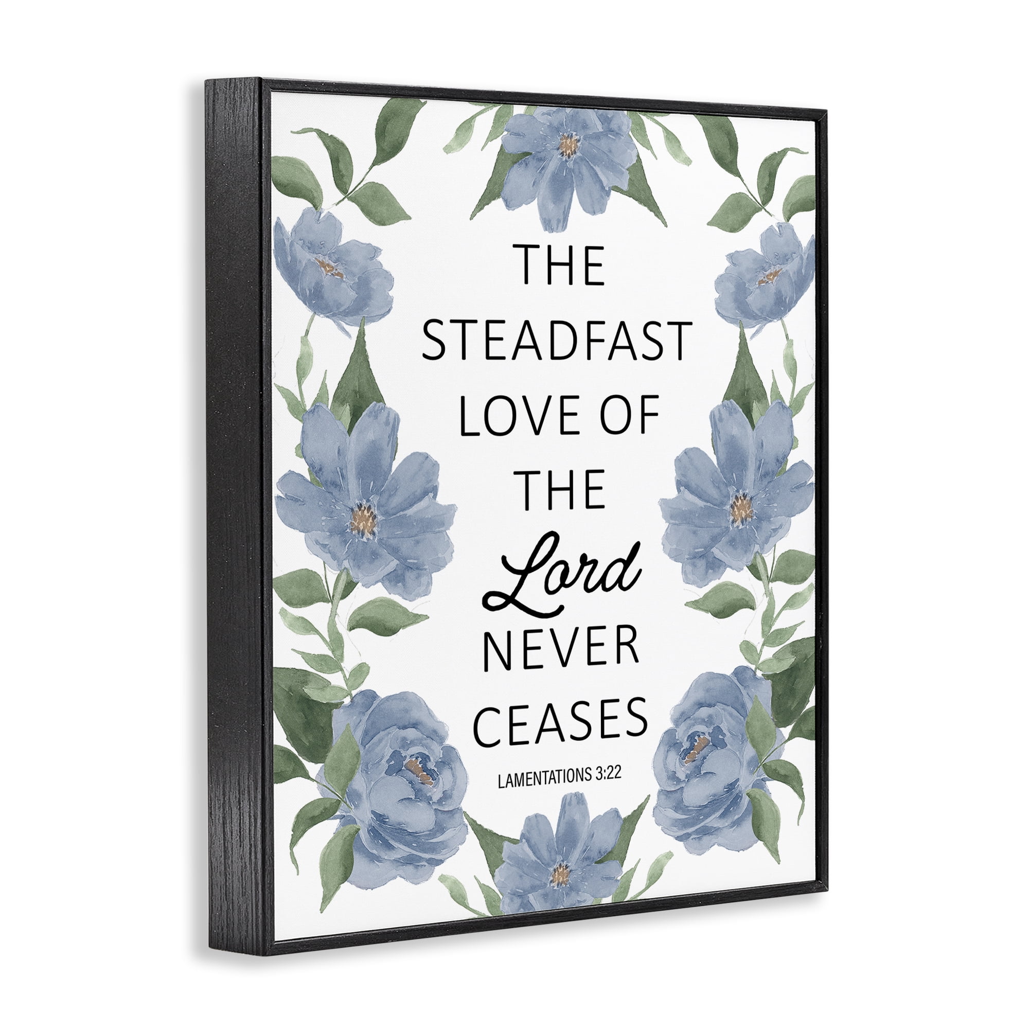 Stupell Industries Steadfast Love Of The Lord Black Framed Giclee Art, design by Lucille Price