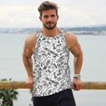 thumbnail image 6 of Fuzoiu winter Ski Element Print Men's Workout Tank Tops,Sleeveless Gym Shirt Quick Dry,Fitness Bodybuilding T-Shirt,Muscle Athletic Workout Tee-X-Large, 6 of 7