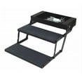 thumbnail image 1 of Lippert Components Entry Step 353543 Tread Lite; Double Electric Folding Steps; 24 Inch Width x 8-1/2 Inch Depth; 8-1/2 Inch Rise; Black Powder Coated Steel With Non-Slip Coating; With LED Lighting, 1 of 4