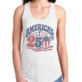 thumbnail image 2 of Smartprints America's 250Th Patriotic Women's Racerback Tank Graphic Tee White, Cotton, L, 2 of 4