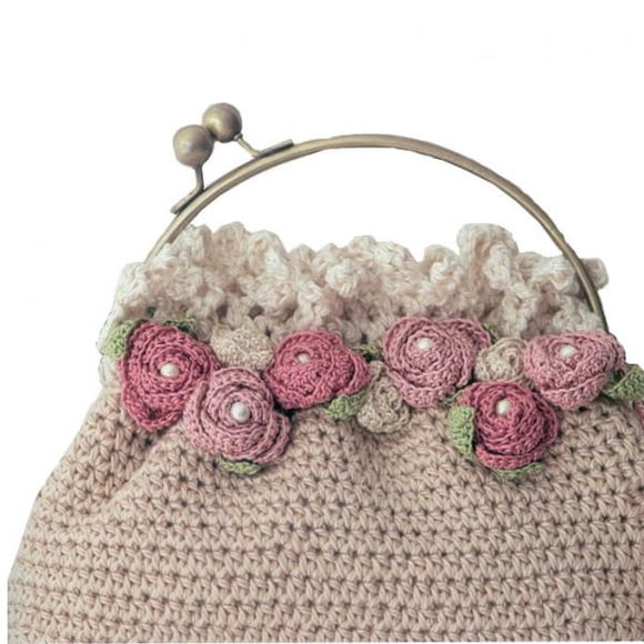 Monedero con marco medio de metal de bronce retro, cambio de monedas, de embrague, artesanía de bricolaje Colcomx Marco de monedero de bricolaje