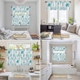 thumbnail image 6 of Turquoise Coastal Kitchen Curtains Sets for Windows 36 Inch Length, Sea Turtle Nautical Coral Summer Beach Rod Pocket Window Treatments Tier Curtains and Valances Set for Bedroom/Bathroom, 6 of 8