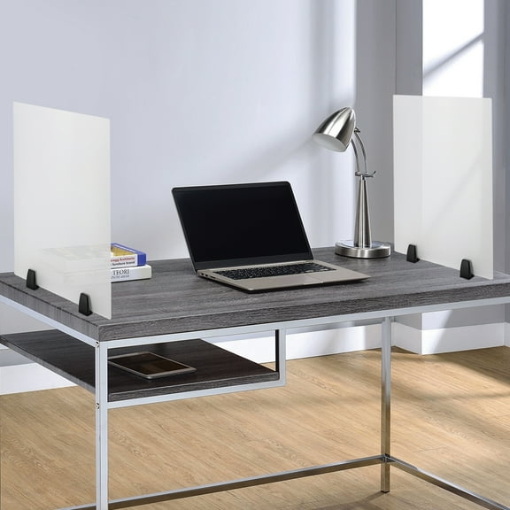 2PCS Indoor Frosted Plexiglass Clamp-on Desk Privacy Panels Acrylic Cubicle Desk for Classrooms Offices Reception Stations