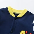 thumbnail image 3 of Newborn Baby Boy Clothes Giraffe Style Romper Long Sleeve Stripe Jumpsuits Blue 3-6 Months, 3 of 6