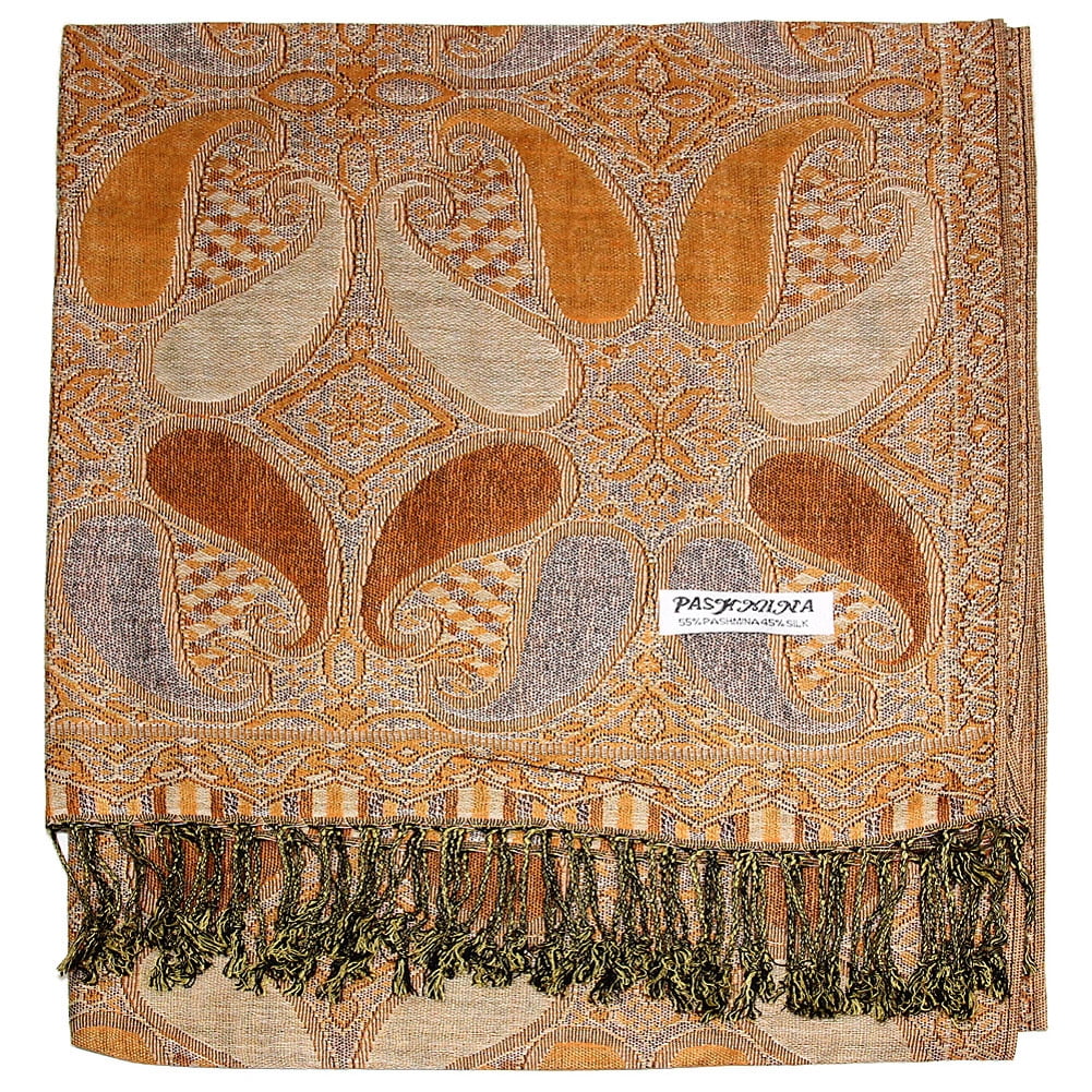 Châle Pashmina Femme Motif Paisley Cyan - 80 X 27 Pouces, Tissage Léger, Lavage Main - 4
