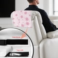 thumbnail image 4 of TSOVTHRID Recliner Headrest Protector PU Leather Headrest Cover for Recliner Chair Couch Head Rest Cover for Furniture Christmas Decor 17 x 27 Inches,Pink Snowman Snowflake Poinsettia Print, 1 PCS, 4 of 7