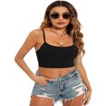 thumbnail image 3 of Asoul 2 Packs Camisole for Women Cotton Adjustable Strap Crop Undershirts With Shelf Bra Tank Tops in Summer, 3 of 6
