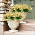 thumbnail image 6 of 20 Bundles Artificial Flowers Outdoor UV Resistant Silk Flowers No Fade Fake Outside Flowers Plastic Greenery Faux Shrubs Garden Porch Window Box Home Decoration (Yellow), 6 of 15