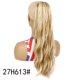 thumbnail image 1 of Zhuge Extensiones de cola de caballo largas, clip de cordón de 23,6 pulgadas en postizos ondulados y rizados, extensión de cola de caballo sintética para mujeres, rubio miel, 1 of 2