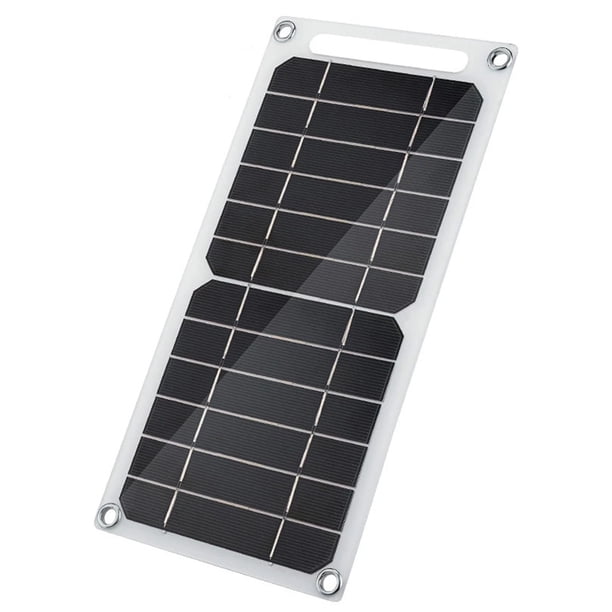 Kit de panel solar de alta eficiencia, monocristalino totalmente impermeable, salida de 6 W y 6 V, regulador de voltaje integrado de 5 V, portátil y duradero para actividades al aire libre