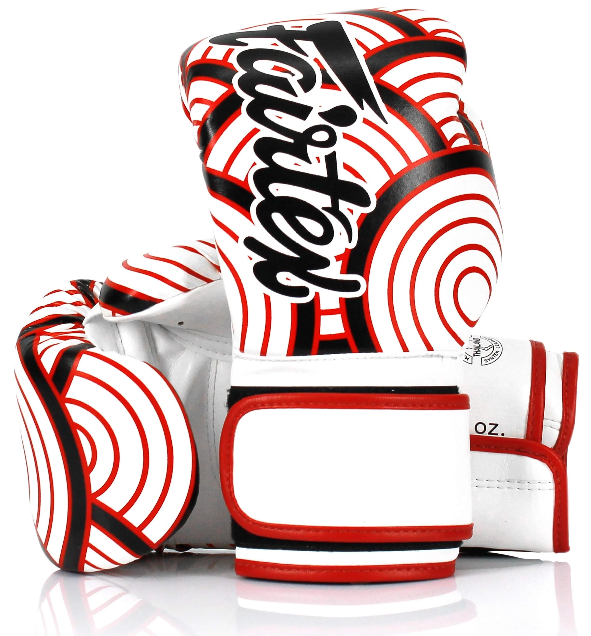 Fairtex Muay Thai-Style Sparring Gloves 14 oz Black / White