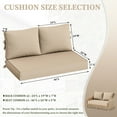 thumbnail image 2 of Pakunoda Outdoor Loveseat Cushion Set 46 x 26 Inch, Water Repellent, Fade Resistant, Patio Loveseat Replacement Cushions for Couch Bench and Swing, Sand, 2 of 5