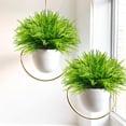 thumbnail image 5 of 6PCS Artificial Boston Fern, Fake Boston Fern Greenery Outdoor UV Resistant No Fade Faux Plastic Plants Garden Porch Window Box Decorating, 5 of 7