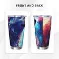 thumbnail image 3 of Easygdp Starry Multicolored Wolf 20oz Stainless Steel Vacuum Insulated Double Wall Travel Tumbler, Durable Insulated Coffee Mug with Spillproof Lid-Without Straw, 3 of 8
