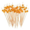 thumbnail image 2 of 100x Cocktail Sticks Drink Stirrer Snack Food Cupcake Picks For Wedding Parties Orange, 2 of 8