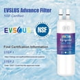 thumbnail image 2 of Filtro de agua de repuesto EVSLUS W10295370A para EDR1RXD1, 2 of 7