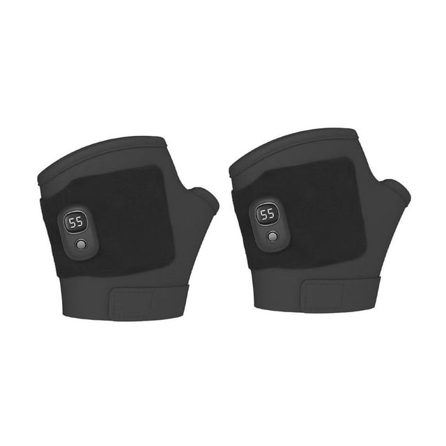 Upgraded Rechargeable Battery Heated Fingerless Gloves Outdoor Winter Hand Warmer For Work Cycling Skiing Activities