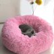 thumbnail image 3 of Modern Soft Plush Round Pet Bed for Cats or Small Dogs, Mini Medium Sized Dog Cat Bed Self Warming Autumn Winter Indoor Snooze Sleeping Cozy Kitty Teddy Kennel (20'' D x 8'' H, Light Grey), 3 of 5