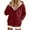 Wine, variant on Dxzfnsa Heavyweight Hooded Coats for Women Women's Casual Full Zip Up Sherpa Lined Hoodies Warm Solid Color Long Sleeve Sweatshirt Jackets with Pockets