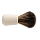 thumbnail image 5 of Brocha de afeitar para barba con cerdas de nailon para afeitado en húmedo, brocha para jabón en crema con mango de resina Blanco, 5 of 9