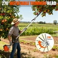 thumbnail image 4 of Floseru 2-Stroke Weed Eater, 52cc Gas Weed Wacker 5 in 1 Gas String Trimmer Multi Functional Garden Trimming Tools with Rubber Handle & Shoulder Strap Brush Cutter for Lawn, Garden and Yard, 4 of 11