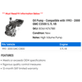 thumbnail image 2 of Pump - Compatible with 1993 - 2000 GMC C3500 5.7L V8 1994 1995 1996 1997 1998 1999, 2 of 2