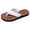 White, variant on Soft Cotton Thong Slippers For Men And Women Comfortable Indoor Outdoor Flip Flops With Thick Sole(Black,Size6)
