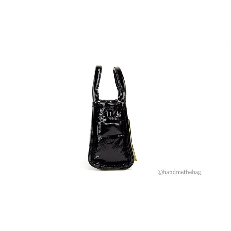 Marc Jacobs The Shiny Crinkle Micro Black Leather Tote Marc Jacobs The Shiny Crinkle Micro Black Leather Tote