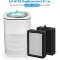 thumbnail image 2 of 4 Pack LV-H128 Replacement Filter Compatible with LEVOIT LV-H128 / PUURVSAS (HM669A) / ROVACS (RV60) Air Purifier, 3-in-1 HEPA and Activated Carbon Filters, Replace Part #LV-H128-RF, 2 of 9