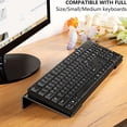 thumbnail image 5 of 1 Pc Acrylic Tilted Computer Keyboard Stand for Ergonomic Typing, Keyboard Tray Holder with Silicone Non-Slip Case Acrylic Computer Keyboard Stand for Desk, Keyboard Riser Tilt Lift, 17"x5.7", Black, 5 of 9