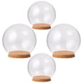 thumbnail image 3 of BERTDOMD 3pcs Clear Glass Display Dome with Base for Flower Storage Decoration Transparent Showcase for Crafts Decorative Containers for Party Favors, 3 of 6