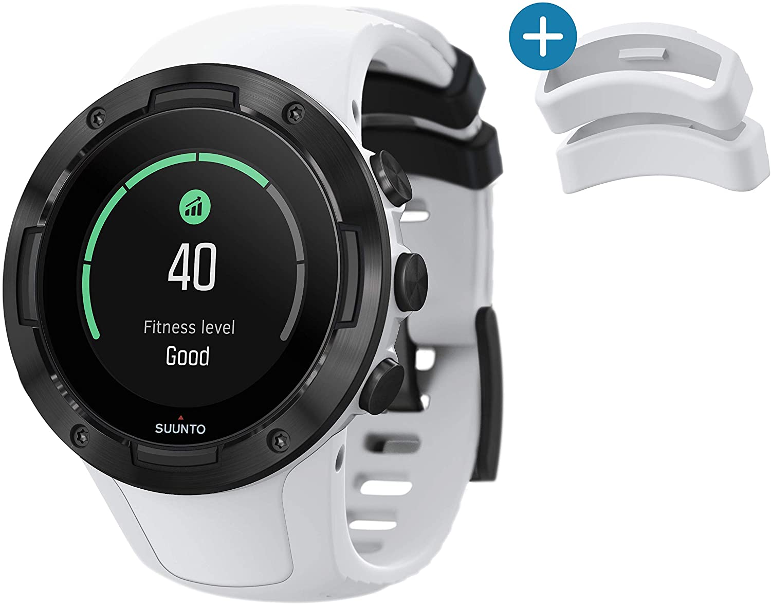 Suunto 5 Multisport Watch G1 SS050446000 with Wearable4U Power Pack (White Black) - image 5 of 5