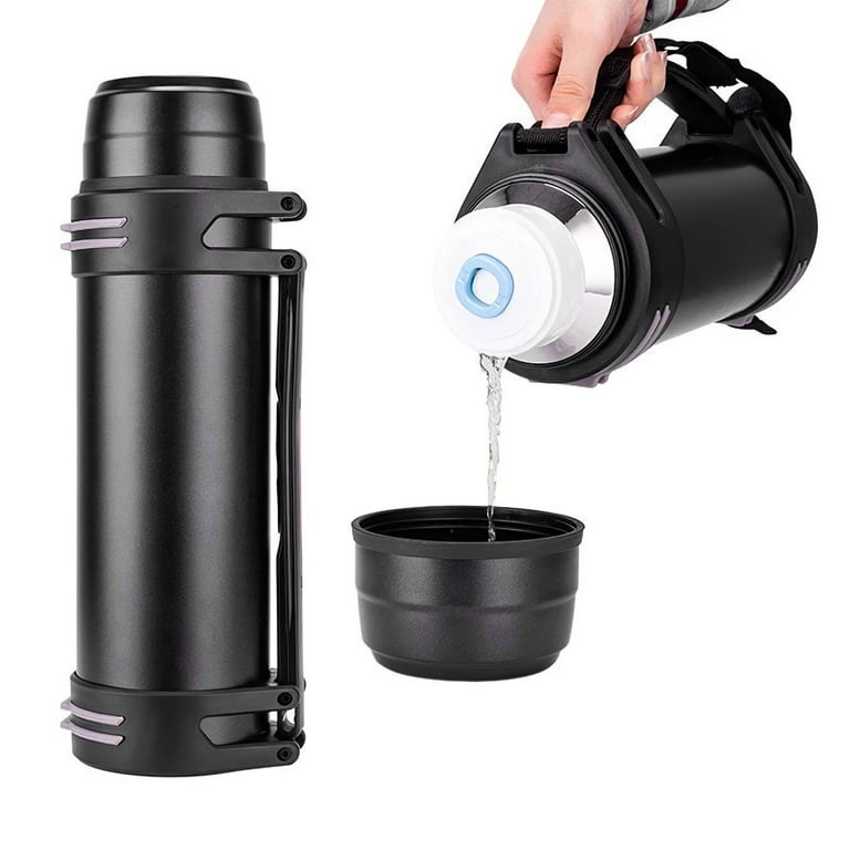 Drink Flasks Vacuum Flask 1L, Double-Layer 304 Stainless Steel Water  Bottle, Keep Warm for 24 Hours, Outdoor Durable Portable Travel Mug Camping