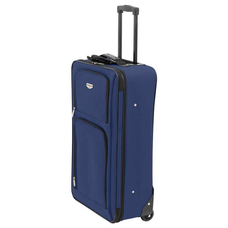 Travelers Club 3 pc. Genova soft-side rolling luggage set - Navy blue 