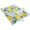thumbnail image 4 of Yellow Lemon Fruit Flowers BlueWhite Pattern Blanket,Comfortable Soft Flannel Throw Blanket,All Season,Warm Lightweight Blankets for Sofa Bed Couch Living Room Chair,60"x80", 4 of 4